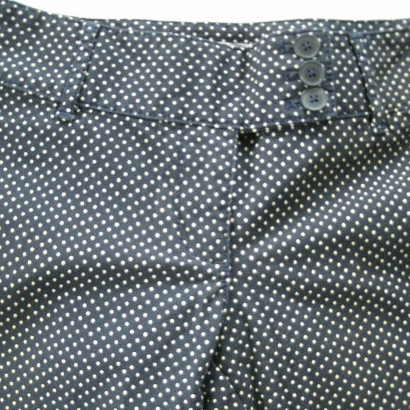 LOFT Capri Pants Polka Dot Cropped Marisa Navy Size 0P Petite - Picture 3 of 8